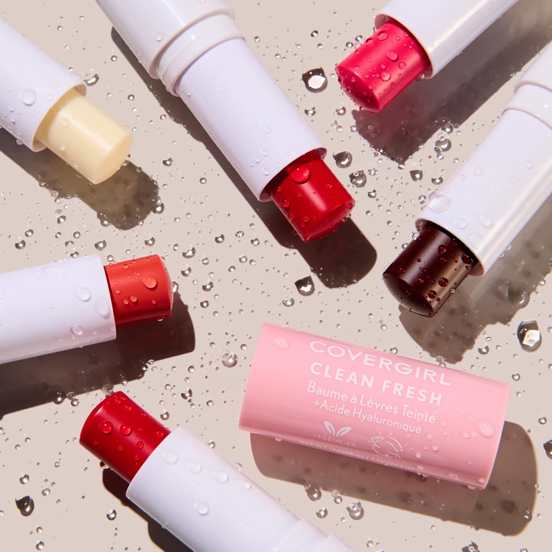 CoverGirl Clean Fresh Tinted Lip Balm, Vegan Formula, Hydrating, Natural