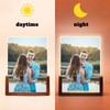 Walnut Night Light Photo Frame 2 Pack - Illuminated Acrylic
