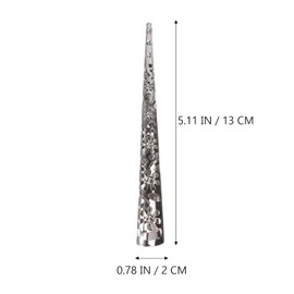 Vintage Hair Alligator Clip Silver Flower Beak Clip 4 Pieces Large Alligator Hair Clip for Women Girls Hair Salon Women Girls Hair Accessories