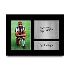 HWC Trading A4 Cyrille Regis West Brom Gifts Printed Signed Autograph Picture for Football Fans and Supporters