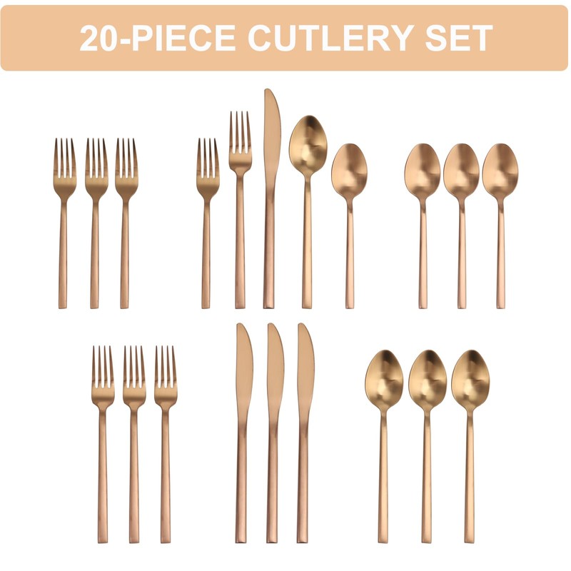 20 Piece Silverware Set for 4,Stainless Steel Flatware Set,Tableware Cutlery