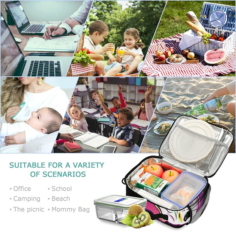 Lunch Box Insulated Soft Lunch Bag Lunch Container Pug Dog