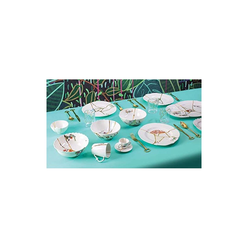 SELETTI Kintsugi Tasse aus Porzellan und 24 Karat Gold, Mod.