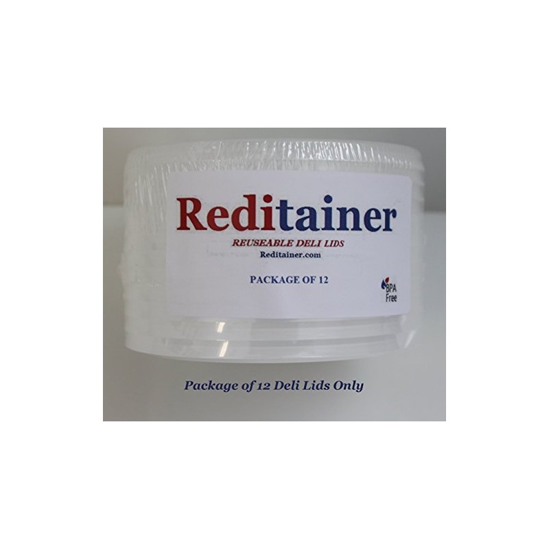 Reditainer Deli Container Lids - Airtight Durable Plastic Lids -