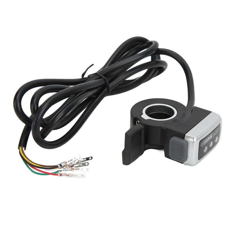 6 Wire Thumb Throttle with ON/OFF Switch Battery Indicator 22mm