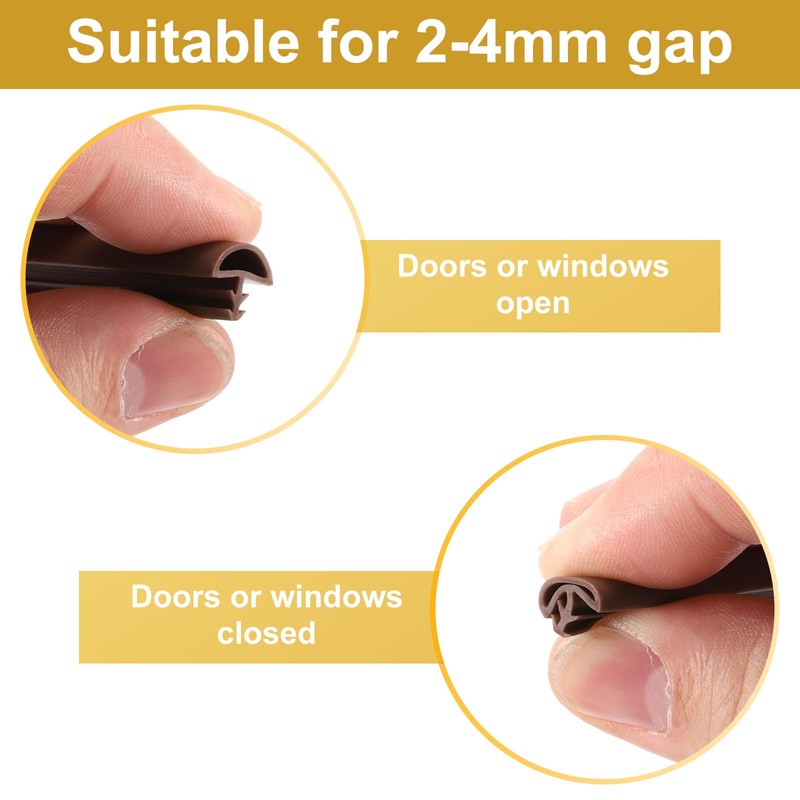 PATIKIL Window Weather Stripping Door Seal, 2 Pack 3/8" Wide