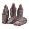 6 Pcs Bullet Metal Dice Set Micro Polyhedral Bloodstained Bullet