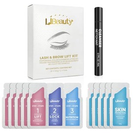 Libeauty Korean Brow Lamination Kit & Lash Lift Kit, Korea Based Lotion, 20 Pcs Sachets Individual Packets, Eyelash Perm Solution with Mild Formula - Easy to Use (Refill Set)