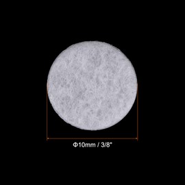 HARFINGTON 300pcs Round Felt Circles, 10mm 3/8" Pre Cut Felt Craft Pads Non-Woven Mini Felt Fabric Circles for DIY Sewing Handcraft Cut Projects Craft Finishing, White