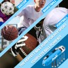 Portable Two-Way Sports Ball Pump Kit with Needles & Hose