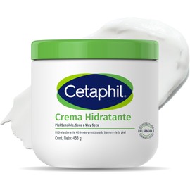 Cetaphil Crema Hidratante 453 g | Hidratación 48 horas para piel seca y sensible | Repara la barrera natural de la piel | Uso facial y corporal