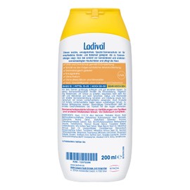 Ladival Children's SPF 50+ Gel Sunscreen for Allergic Skin, Sun Allergies, Fragrance-Free, No Colourants and Preservatives, Waterproof, 1 x 200 ml