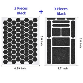 Hasefam 6 Pieces Phone Grip Tape, Finger Grip Stickers Decal Non Slip Kit Adhesive Traction for Cell Phone Cases Mouse Laptop Tablet Tools (6Pieces Black)