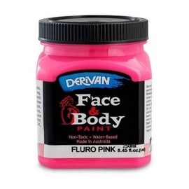 Derivan Face and Body Paint 250 ml, Fluro Pink