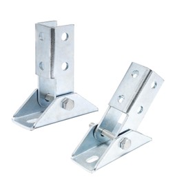 4 Pcs Adjustable Brace Fitting, LAICCUM Single Adjustable Angle Braces for 1-5/8" Strut Channel, Heavy Duty Steel Support Bracket for Structural Reinforcement and Stability