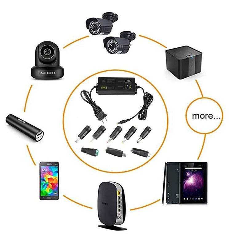 AlloverPower 3V - 24V 1.5A 36W Universal Adjustable DC Power