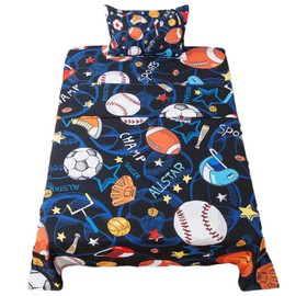 ADASMILE A & S Sports Sheets Twin Size for Boys Kids Football Sheets Set for Teens 3 Piece Football Basketball Baseball Printed Bedding Set Sport Theme Bed Sheet with 1 Sports Pillowcase Home Decor