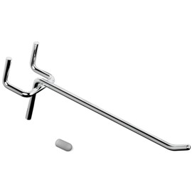 KINOMI 31 Pieces 4 Inch Silver Pegboard Hooks Heavy Duty Pegs Pegboard Accessories for 1/4 in and 1/8 in Peg Boards in Garages, Tool Sheds, Basements etc