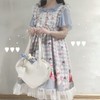 Sweet Teens Japanese Style Lolita Dress Cute Bunny Strawberry Print