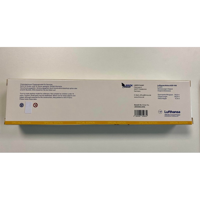 Airbus A321-100 Lufthansa New Livery Mouse & Elephant Scale 1:200