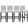 Lellen Bar Stool Chair Covers Set of 4，Jacquard Bar Stool
