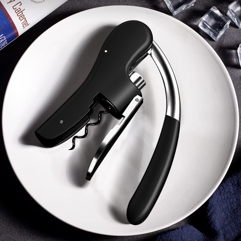 KEISSCO Wine Bottle Opener Manual Vertical Lever Corkscrew with Foil