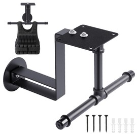 Yaocom 1 Pcs Weight Vest Hanger Wall Mount Heavy Duty Tactical Gear Police Vest Holder Motorcycle Helmet Rack Stand for Gym Home Garage Train Armor Breastplate Backpack Organizers (Round)