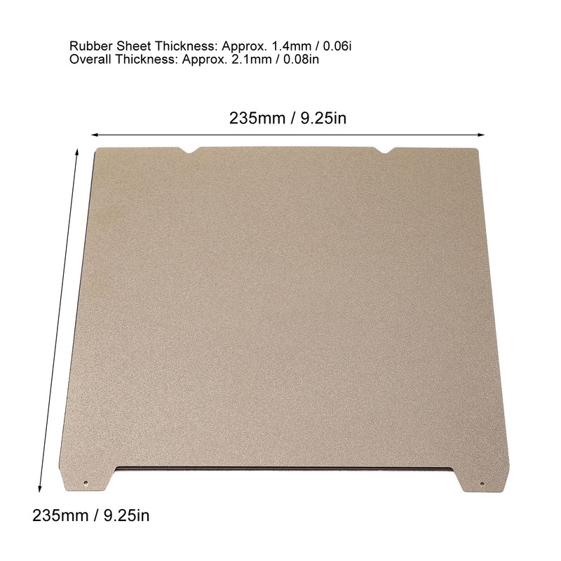 3D Print Build Plate 235x235 Textured PEI Sheet Smooth PEO