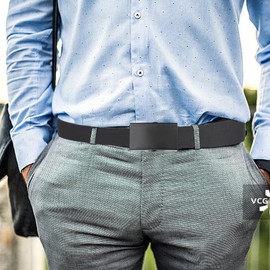 AYNKH Belts for Men, Nylon Canvas Golf Belt with Metal Buckle, Adjustable Work Belts for Mens, Cut To Fit Belt Size 55" Fits Anywhere