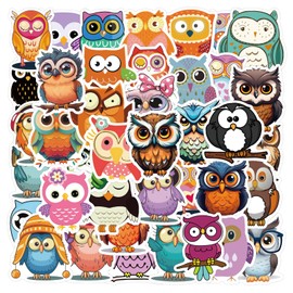 Kechup Owl Stickers for Kids Teens 60PCS Cute Animal Owl Stickers for Water Bottles Laptop Scrapbook Waterproof Vinyl Decals Kawaii Stickers for Teaching Rewards