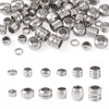 Spritewelry 72Pcs 12 Style Stainless Steel Large Hole Column Beads