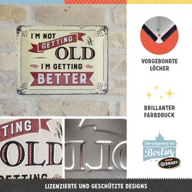 Nostalgic-Art Retro Tin Sign 15 x 20 cm I'm Not Getting Old - Gift Idea with Great Saying Metal Vintage Design with Saying