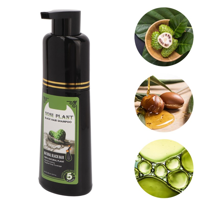Black Hair Shampoo White Hairs Dye Colouring Quick Dyeing 250ml