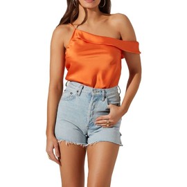 ASTR the label Women's Shion Top, Orange, Small