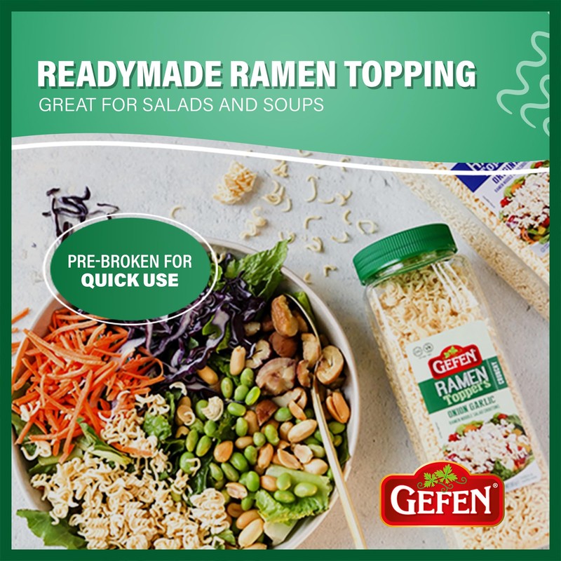 Gefen Onion Garlic Ramen Noodles Salad Toppers, 10 oz (2