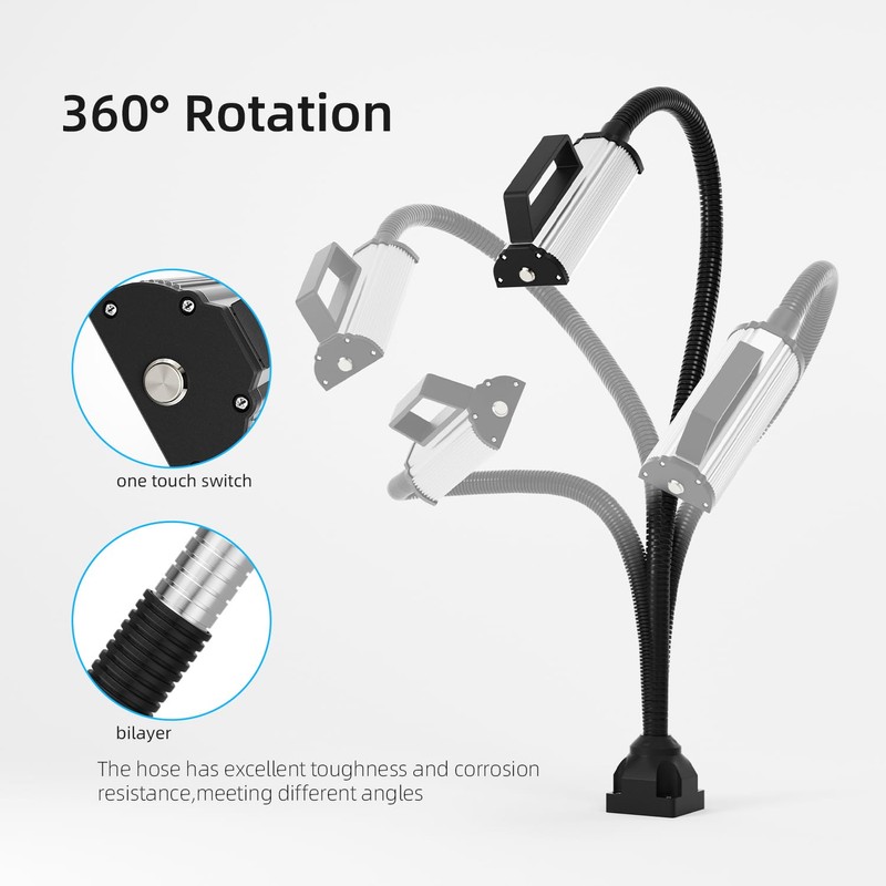 Youtemei Lathe Led Work Light Waterproof Gooseneck Lamp Mechanic Light