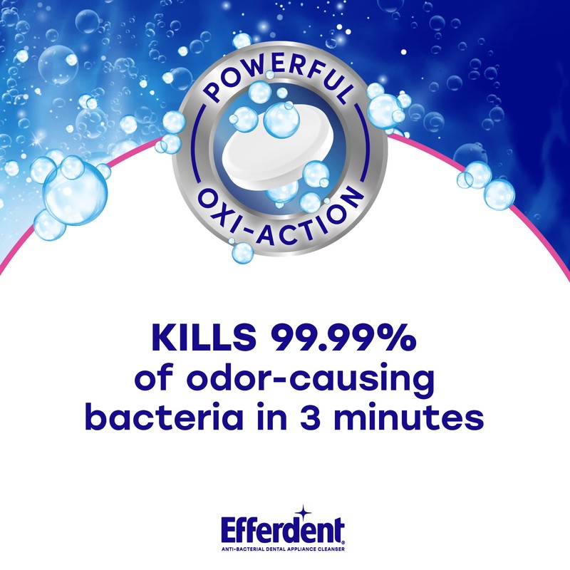 Efferdent Denture Cleaner for Aligners, Dental Appliances & Retainer Cleaner
