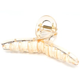 QinGoo Large Hair Claw Hair Clip, Firm, Hair Clip, Hair Accessory, Cute, Stylish, Ladies, Korean, 1 Piece, 4.3 inches (11 cm) (Orange)