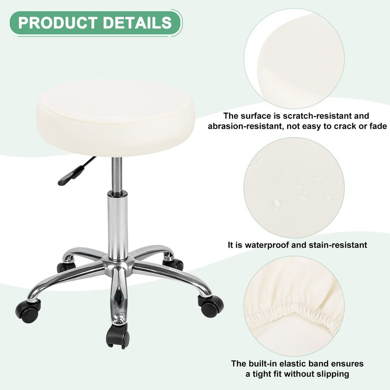 M METERXITY 4-Pack Bar Stool Covers Round, for 12-14 Inch
