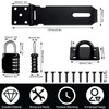 Door Latch Hasp with Door Padlock Hasp, 4 Digit Combination
