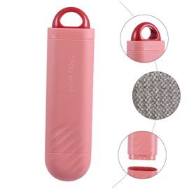 FOMIYES Electrostatic Double Sided Lint Remover Brush for Clothes and Pet Hair Portable Compact Hair Remover with Pull Out Design Durable Practical Tool for Home and Travel Use Pink