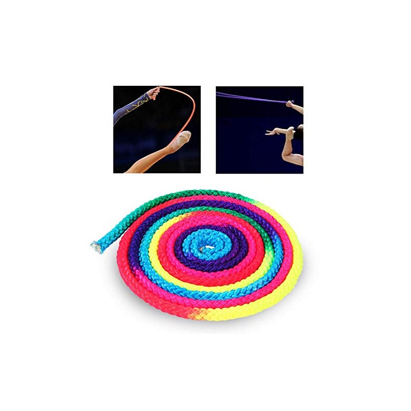 Cuerda de Saltar de Nylon Arcoíris para Gimnasia Rítmica y