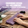 Hnjugfe Purple Retro Typewriter Keyboard, 104 Keys Wired USB with