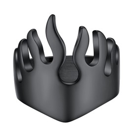 PROSTEEL 80s Men Black Flame Rings Aesthetic Jewelry Size 9 Stainless Steel Punk Ring