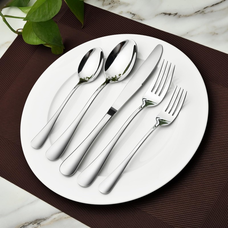 Silverware Set for 8, 40 Piece Heavy Duty Stainless Steel