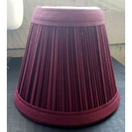 Lake Shore Studios Nice New Dark Burgundy Clip On Pleated Chandelier Lamp Shades 3" X 4" X 4"
