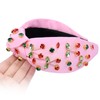 Oplira Love Wide Pink Heart Headbands Knotted hair band Hairpiece