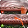 Zalizr Small Gutter Rake, Portable Gutter Cleaning Tool for Leaves