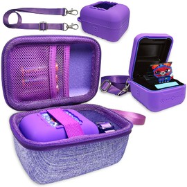 JCHPINE Hard Carrying Case and Silicone Cover for Bitzee Interactive Toy Digital Pet, Protective Case for Bitzee Virtual Electronic Pets Accessories (for Original 15 Animals) (Purple)