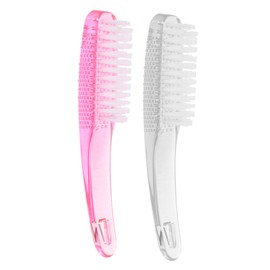 Healeved Dust Brush Nail Cleaning Brush Set 2pcs Fingernail Brush Handle Nail Brush Sc for Manicure Supplies